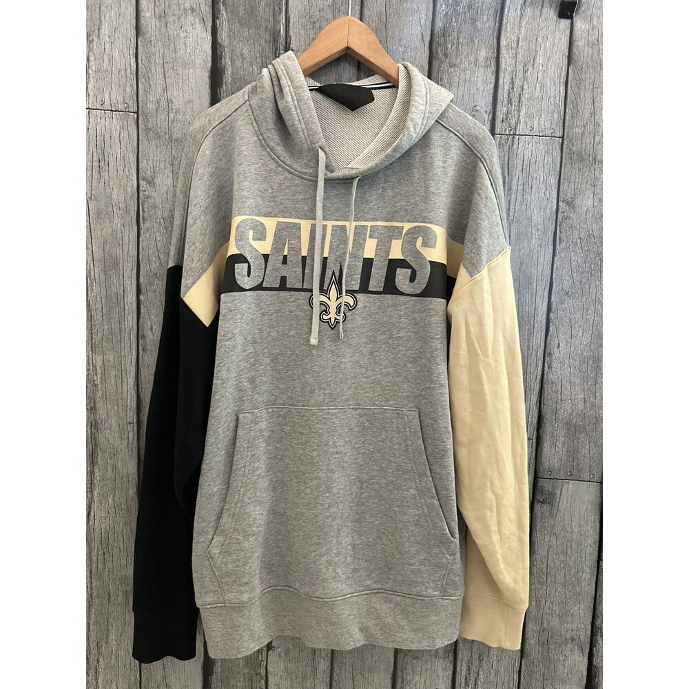 Men’s Nike New Orleans Saints On Field Hoodie XL Grey/Black Sideline X-Large